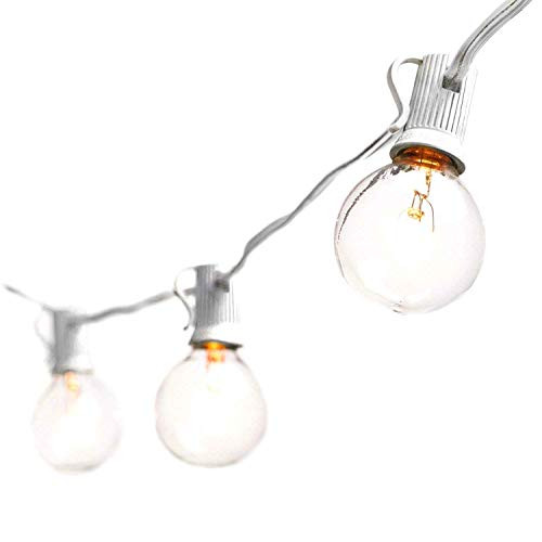 Goothy Globe Holiday String Lights with G40 Bulbs (50ft.) Backyard Patio Lights Garden Bistro Party Natural Warm Bulbs Cafe Hanging Umbrella Lights on Light String Indoor Outdoor-White Goothy Globe Holiday String Lights with G40 Bulbs (50ft.) Backyard Patio Lights Garden Bistro Party Natural Warm Bulbs Cafe Hanging Umbrella Lights on Light String Indoor Outdoor-White