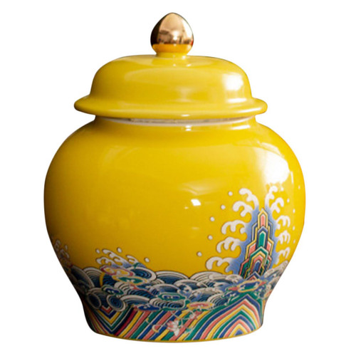 Parliky Tea Canister for Tea Bags Loose Leaf Tea Organizer Candy Jar Decorative Tea Container Tea Jars for Loose Tea Ceramic Storage Canister Ceramic Jar Oversized Ceramics Storage Tank