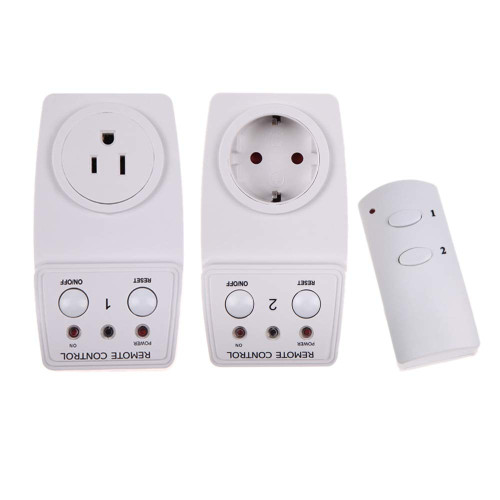 Calvas Wireless Smart Remote Control Outlet 2 Pack AC Power Light Switch Socket Plug EU US Plug with Remote Smart Home Indoor Use - (Color: US Plug)