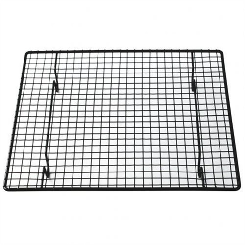 KAIWU Cooling Rack Cake Cooling Tray Non-Stick Black BBQ Pizza Bread Cookie Cookie Holder Kitchen Baking Tool Rack Mesh Baking Tray (Color : 01, Size : 26 * 23cm)