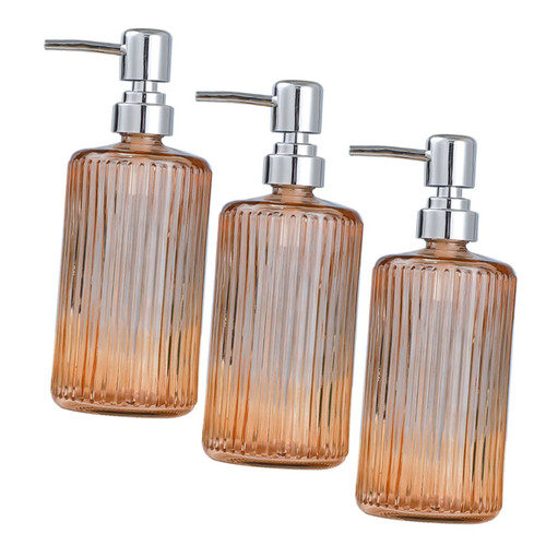 iplusmile 3pcs Press Bottle Liquid Lotion Pump Bottle Shampoo Pump Containers Hand Wash Dispenser Refillable Lotion Pump Lotion Container Shampoo Bottle 500ml Bottle Glass Toiletries Perfume