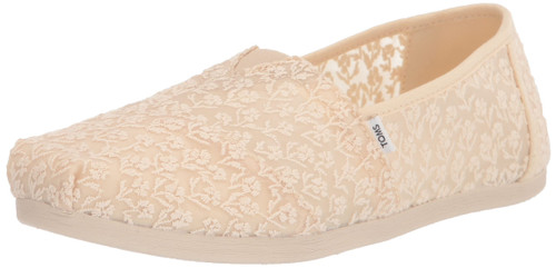 TOMS Women's Alpargata CloudBound Loafer Flat, Natural Posy Lace, 10