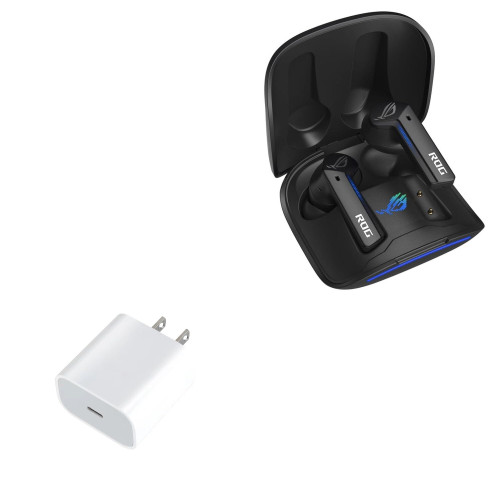 BoxWave Charger Compatible with ASUS ROG Cetra True Wireless - PD GAN miniCube (30W), 30W Tiny PD GAN Type-C Wall Charger - Winter White