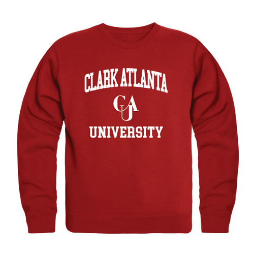 W Republic Clark Atlanta University Panthers Seal Fleece Crewneck Sweatshirts - Red, Small