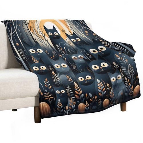 MaSiledy Halloween Cats Blanket Vintage Halloween Bed Throw Blanket 50"x60" Throw Blankets Flannel Blanket for Bed Couch Car for Adults Bed and Sofa Blanket for All Season MaSiledy Halloween Cats Blanket Vintage Halloween Bed Throw Blanket 50"x60" Throw Blankets Flannel Blanket for Bed Couch Car for Adults Bed and Sofa Blanket for All Season