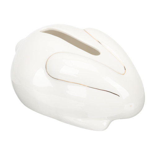 Zerodeko Rabbit Tissue Box Lucky Rabbit Figurine Car Animal Statue Ceramic Rabbit Statues Chinese Good Fortune Statue 2023 Table Centerpiece Decor Napkin Dispenser Face Ceramics China White