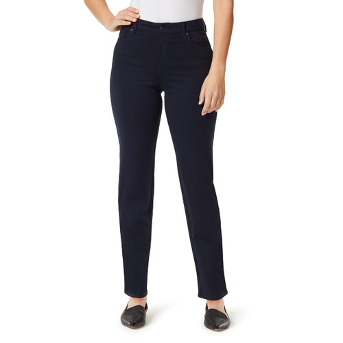 Gloria Vanderbilt Women's Amanda Ponte High Rise Knit Pant, Midnight Affair, 6 Regular