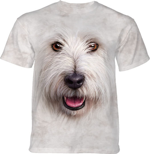 The Mountain Big Face Terrier Adult T-Shirt, Gray, 5XL, 5X-Large