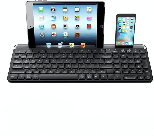 Gotying Wireless Bluetooth Keyboard with Number Pad, 2 in 1 Wireless & Bluetooth Multi-Device Tablet Keyboard for ipad,Phone, iOS, Android, Mac and Windows (Black)