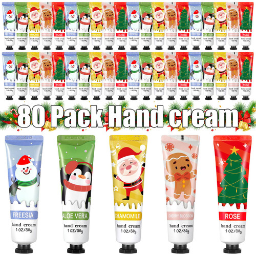 Swiffen 80 Pcs Christmas Hand Cream Gift Set for Dry Cracked Hands Natural Plant Fragrance Shea Hand Lotion Mini Hand Moisturizing Cream Christmas Gifts for Women Mom Christmas Stocking Stuffers Swiffen 80 Pcs Christmas Hand Cream Gift Set for Dry Cracked Hands Natural Plant Fragrance Shea Hand Lotion Mini Hand Moisturizing Cream Christmas Gifts for Women Mom Christmas Stocking Stuffers