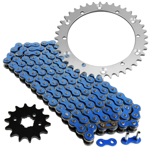 Caltric Blue Drive Chain And Sprockets Kit Compatible with Yamaha Banshee 350 Yfz350 1989-2006