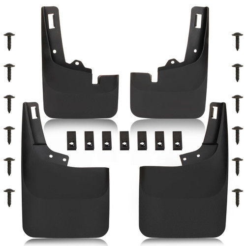 MITZONE F150 Mud Flaps Splash Guards mudguards Compatible with 2021 2022 2023 2024 Ford F-150, Front & Rear 4pc Set