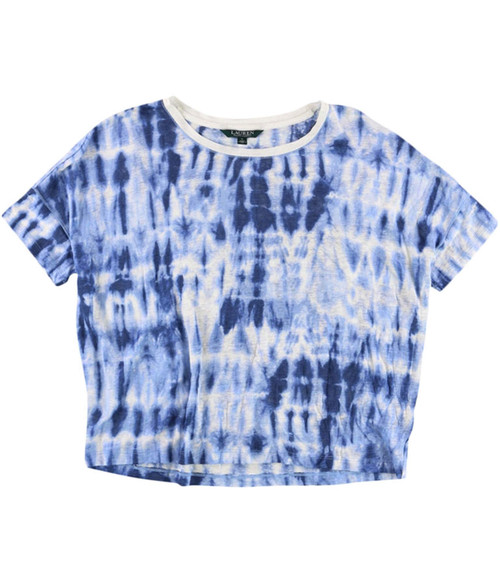 Ralph Lauren Womens Tie Dye Basic T-Shirt, Blue, Small
