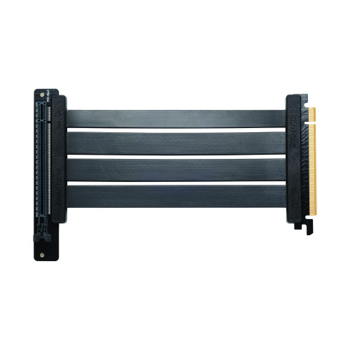 Phanteks (PH-CBRS4.0_FL22) 220mm Flat Line PCI-E gen4.0 x16 Rise Cable, 90 Degree Adapter, Black