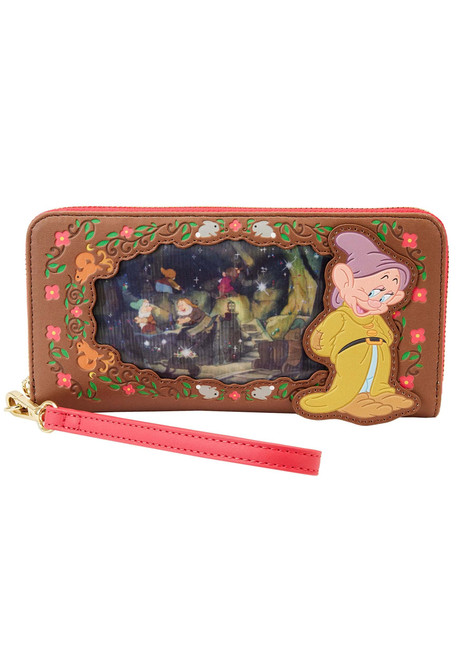 Loungefly Disney Snow White Lenticular Princess Series Zip Around Wristlet Wallet Loungefly Disney Snow White Lenticular Princess Series Zip Around Wristlet Wallet
