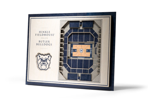 YouTheFan NCAA Butler Bulldogs 5-Layer StadiumView 3D Wall Art - Hinkle Fieldhouse
