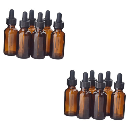 FOMIYES 30 Packs empty dropper bottles amber dropper bottle serum containers 30ml dropper bottle Refillable Water Bottles oil dropper bottle essential oil dropper Glass travel empty bottle