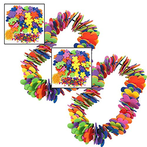 Fun Express Foam Flower Leis Craft Kit (2 Dozen)