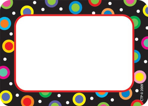 Creative Teaching Press Dots On Black Name Tags