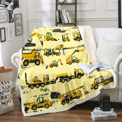 Boys Car Sherpa Blanket Cartoon Construction Cars Fleece Throw Blanket Teens Youth Man Heavy Machinery Equipment Plush Blanket Vehicles Yellow Decor Fuzzy Blanket for Sofa Bed Couch,Twin 60x80 Inch Boys Car Sherpa Blanket Cartoon Construction Cars Fleece Throw Blanket Teens Youth Man Heavy Machinery Equipment Plush Blanket Vehicles Yellow Decor Fuzzy Blanket for Sofa Bed Couch,Twin 60x80 Inch