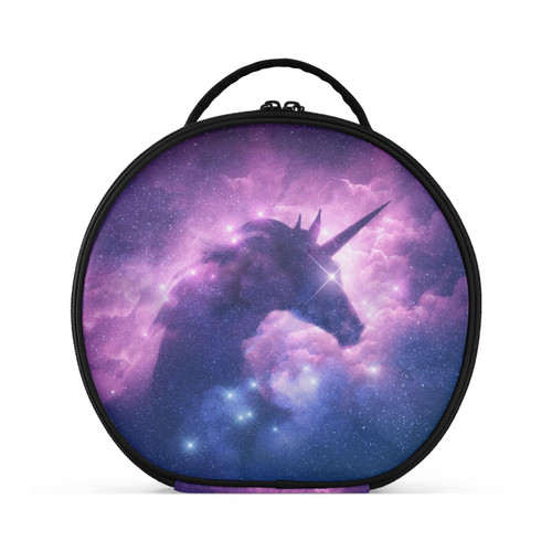 Augenstern Travel Makeup Bag Cosmetic Bag Unicorn-galaxy-nebula-cloud Girl Portable Organizer Makeup Train Case Women Toiletry Bag