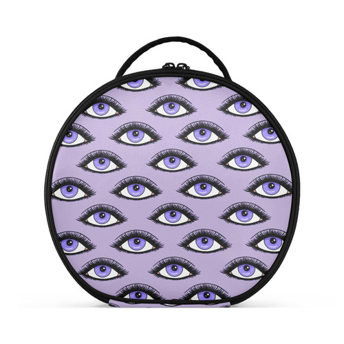 Augenstern Travel Makeup Bag Cosmetic Bag Purple-evil-eye-teardrops Girl Portable Organizer Makeup Train Case Women Toiletry Bag