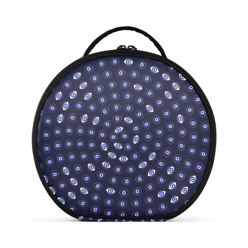 Augenstern Travel Makeup Bag Cosmetic Bag Blue-lucky-evil-eye Girl Portable Organizer Makeup Train Case Women Toiletry Bag