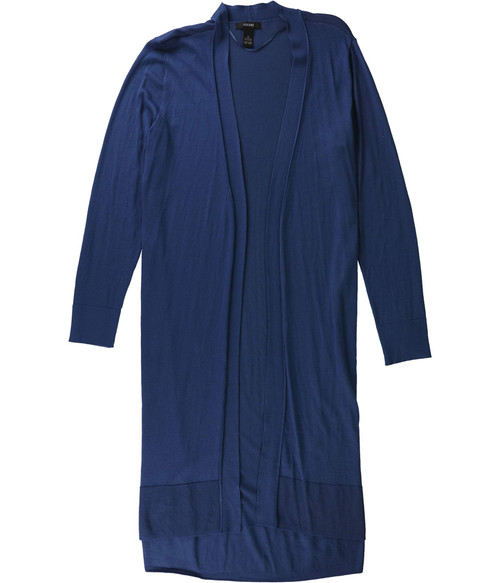 Alfani Womens Long Knit Cardigan Sweater, Blue, Medium