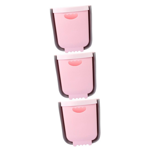 Cabilock 3 pcs Folding Trash can Collapsible Garbage Bins Hanging Kitchen Trash can car Hanging Trash can Wall Folding Waste Bins Sink Garbage car Trash can with lid Cupboard High Capacity