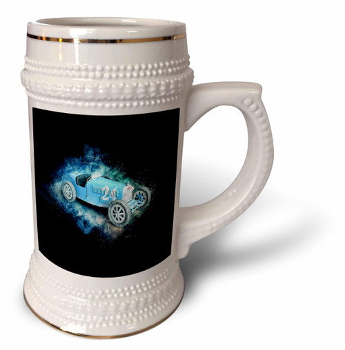 3dRose A classic blue British racing car finished in a distinctive... - 22oz Stein Mug (stn-370607-1)