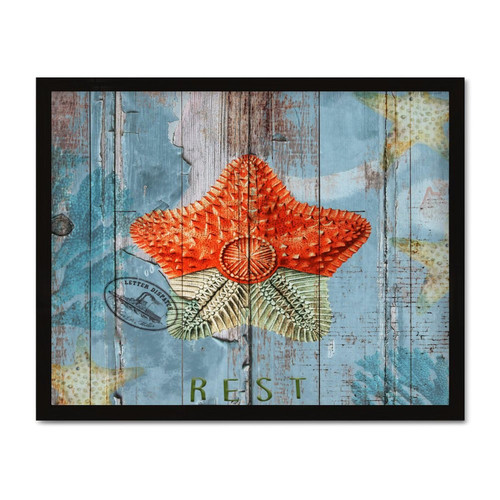 Hanging Wooden Wall Table Sign Nautical Beach Ocean Theme Starfish Family Wall Art Decor for Porch Rustic Decorative Established Wood Sign Coral Sea Fish Turtles Offices Wall Decor Sign Gift 16x20