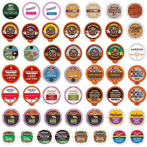 Flavored Coffee Single Serve Cups For Keurig K cup Brewers Variety Pack Sampler (Premium Flavored, 50 Count) Flavored Coffee Single Serve Cups For Keurig K cup Brewers Variety Pack Sampler (Premium Flavored, 50 Count)