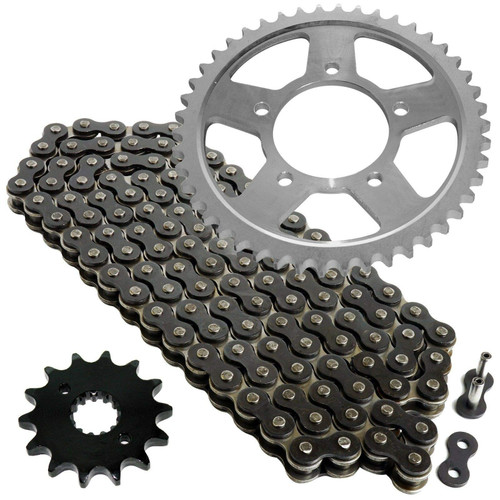 Caltric Black Drive Chain And Sprocket Kit Compatible with Suzuki Gsx600F Katana 600 1989 1990 1991