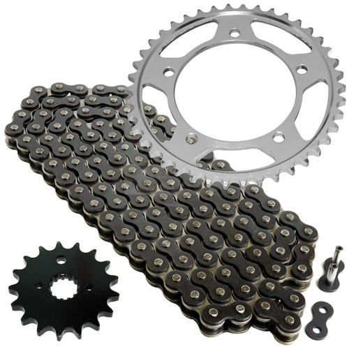 Caltric Black Drive Chain And Sprocket Kit Compatible with Suzuki Gsx-R1000 Gsxr1000 2001-2006