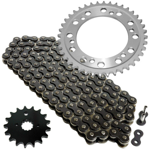 Caltric Black Drive Chain and Sprocket Kit Compatible With Suzuki GSX-R1300R Hayabusa 1300 1999-2007