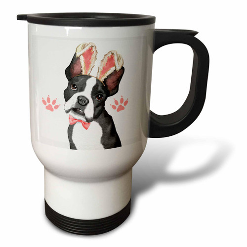 3dRose Bunny Ears on a Boston Terrier Dog is Cuteness Overload for... - Travel Mugs (tm-378917-1) 3dRose Bunny Ears on a Boston Terrier Dog is Cuteness Overload for... - Travel Mugs (tm-378917-1)