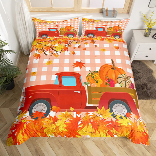 Feelyou Thanksgiving Decor Bedding Set for Kids Fall Pumpkin Comforter Cover Set Twin Size Cartoon Car Duvet Cover Bedroom Decor Pumpkin Maple Leaf Bedspread Cover Bedding Collection 2Pcs Feelyou Thanksgiving Decor Bedding Set for Kids Fall Pumpkin Comforter Cover Set Twin Size Cartoon Car Duvet Cover Bedroom Decor Pumpkin Maple Leaf Bedspread Cover Bedding Collection 2Pcs