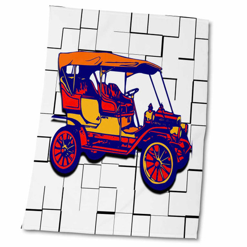 3dRose RinaPiro Kids - Antique car. - Towels (twl-335998-2)
