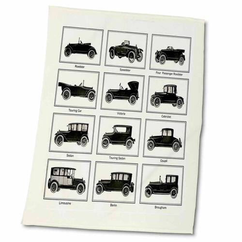 3dRose Florene Vintage - Antique Cars - Towels (twl-34777-2)