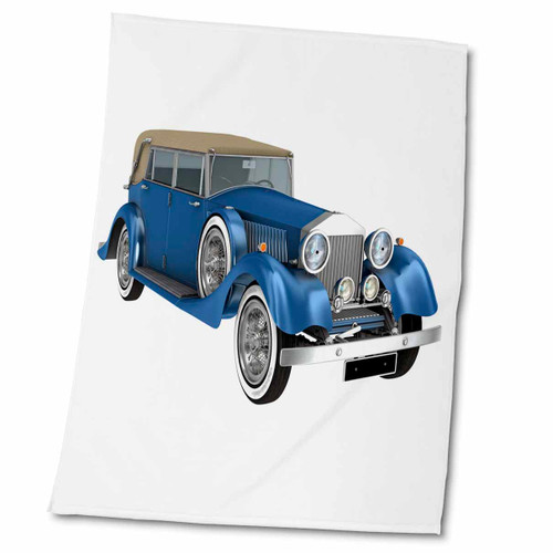 3dRose Boehm Graphics Car - Blue Classic Elegant Convertible - Towels (twl-218624-2)