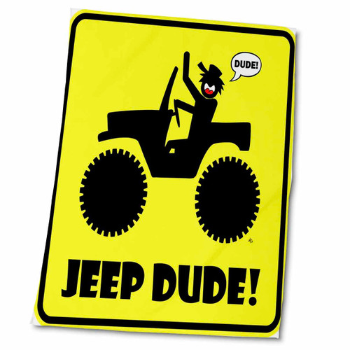 3dRose Mark Grace SCREAMNJIMMY Cars - CAR Dude 2 Yellow sign1 - Towels (twl-39861-2)