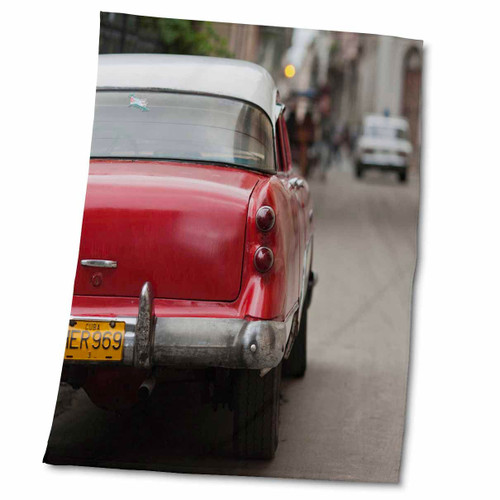 3dRose Cuba, Havana, Street with 1950s-era Classic car - CA11 WBI0269 -... - Towels (twl-134349-2)