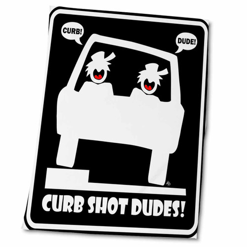 3dRose Mark Grace SCREAMNJIMMY Cars - Curb Shot Dudes Black Sign 1 - Towels (twl-14093-2)