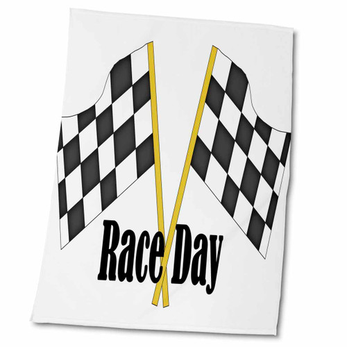 3dRose Anne Marie Baugh -Car Racing - Cute Race Day Dual Flags - Towels (twl-210741-2) 3dRose Anne Marie Baugh -Car Racing - Cute Race Day Dual Flags - Towels (twl-210741-2)
