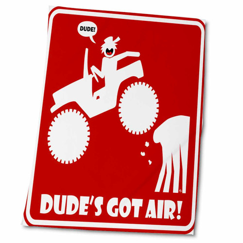 3dRose Mark Grace SCREAMNJIMMY Cars - Dudes GOT AIR red CAR Sign 2 - Towels (twl-40030-2)