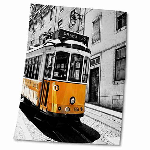 3dRose Portugal, Lisbon. Famous Old Lisbon Cable Car 01 - Towels (twl-249523-2)