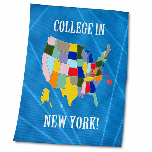 3dRose United States Map, College in New York, Heart and Car, Luggage - Towels (twl-233564-2) 3dRose United States Map, College in New York, Heart and Car, Luggage - Towels (twl-233564-2)