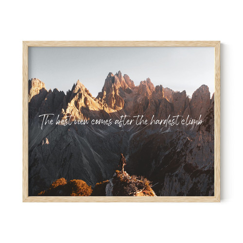 HAUS AND HUES Framed Wall Art Motivational - Inspirational Wall Art, Positive Quotes Wall Decor, Inspirational Wall Art for Office, Positive Wall Art for Office, Therapy Decor (16x20, Beige Framed)