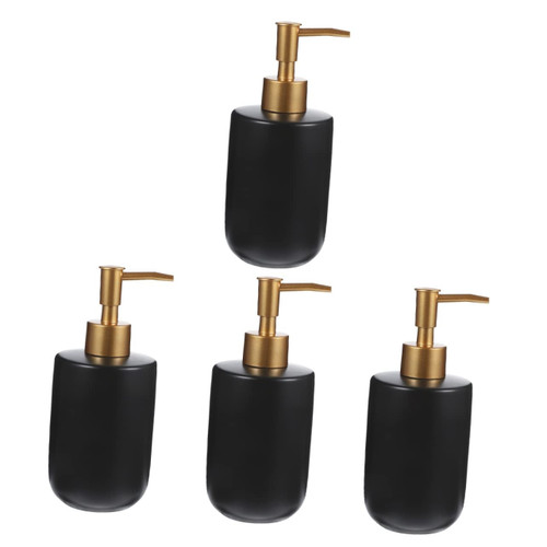 Zerodeko 4pcs Ceramic Lotion Bottle Empty Shampoo Bottle Liquid Soap Bottle Lotion Pumps Bottles Empty Pump Bottle Liquid Pump Bottles Hand Wash Dispenser Ceramics Travel Accessories Pp