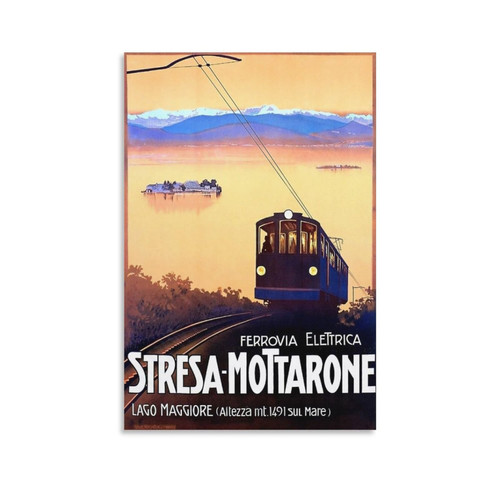 GCOYOZD Stresa Mottarone Cable Car Italy Travel Poster Vintage Painting Office Poster Canvas Wall Art Prints for Wall Decor Room Decor Bedroom Decor Gifts 24x36inch(60x90cm) Unframe-style GCOYOZD Stresa Mottarone Cable Car Italy Travel Poster Vintage Painting Office Poster Canvas Wall Art Prints for Wall Decor Room Decor Bedroom Decor Gifts 24x36inch(60x90cm) Unframe-style